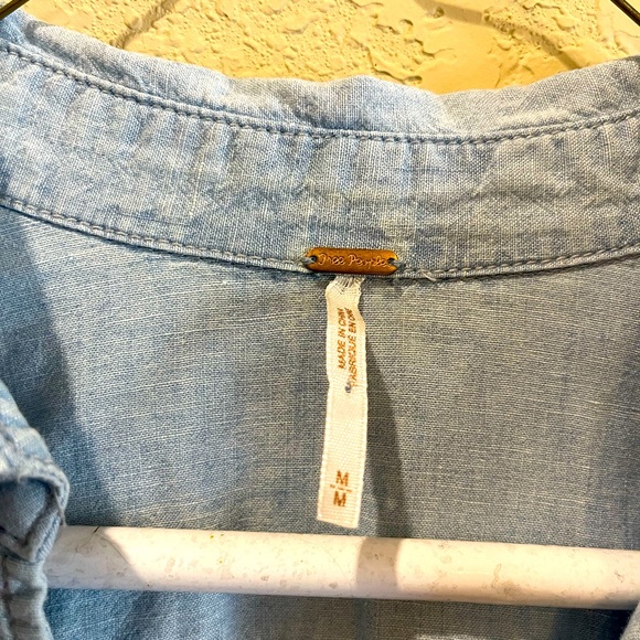 Free People ready or not Chambray Rumi Pullover - Picture 6 of 6